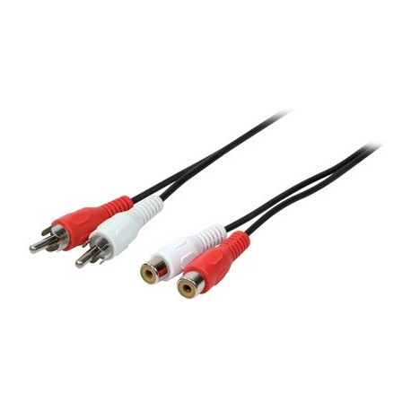 Logilink audiokabel, 2x cinchstecker - 2x cinchkupplung