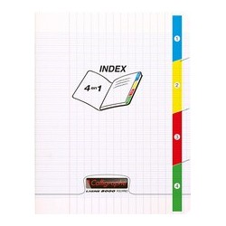 Calligraphe cahier 4 index 8000 polypro, 170 x 220 mm