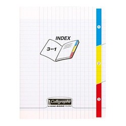 Calligraphe cahier 3 index 8000 polypro, 170 x 220 mm
