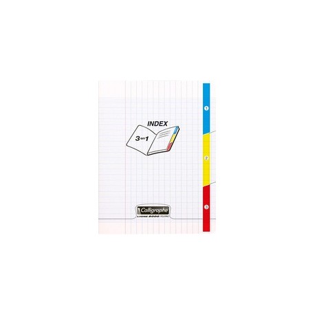 Calligraphe cahier 3 index 8000 polypro, 170 x 220 mm