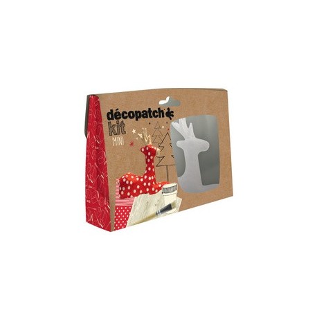Décopatch kit papier mâché "renne", 5 pièces