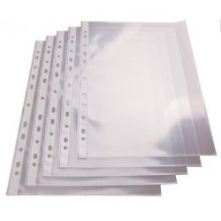 Prooffice pochette perforée, a4, pp, 75 microns, transparent