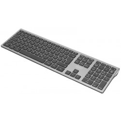 Digitus ultra-slim tastatur, kabellos, silber/schwarz