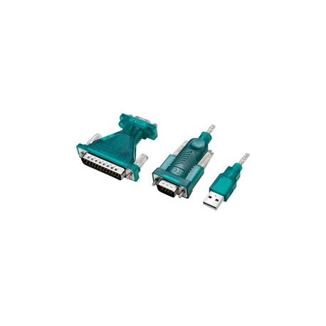 Logilink adaptateur usb 2.0 - rs232 9/25 broches + rallonge