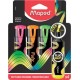 Maped surligneur flex, pointe flexible, étui carton de 4