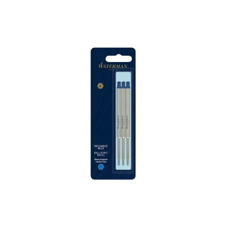 Waterman recharge grand volume pour stylo à bille, bleu
