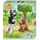 Hama perles à repasser midi 3d "chien & chat", boîte cadeau