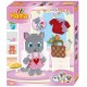 Hama perles à repasser midi "chat habillé", boîte cadeau