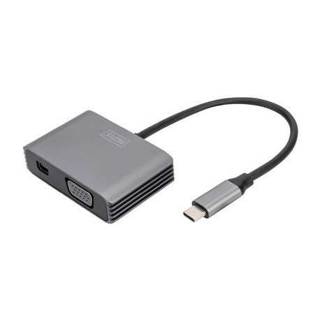 Digitus adaptateur graphique usb-c 4k 2en1 mini displayport