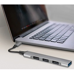 Logilink slim hub usb 3.2 gen 1, 4 ports, boîtier aluminium