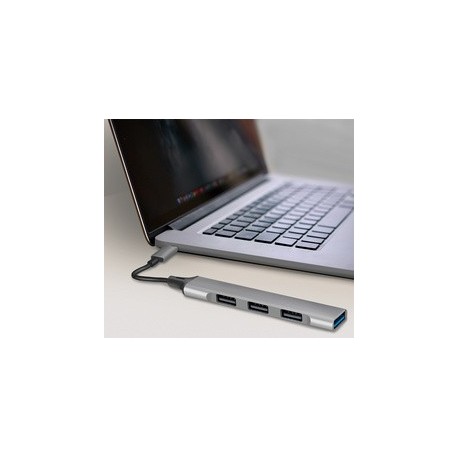 Logilink slim hub usb 3.2 gen 1, 4 ports, boîtier aluminium