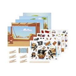 Heyda set de cartes transferts rub-on "animaux du zoo"