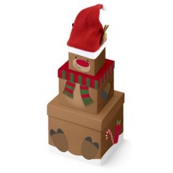Clairefontaine set de boîtes cadeaux "renne", 3 pièces