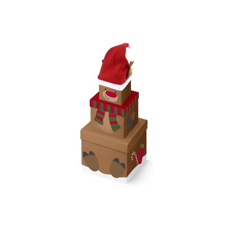 Clairefontaine set de boîtes cadeaux "renne", 3 pièces