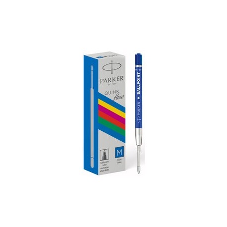 Parker recharge pour stylo à bille quinkflow eco, bleu