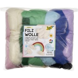 Folia laine feutrée "rainbow", 360 g, assortie