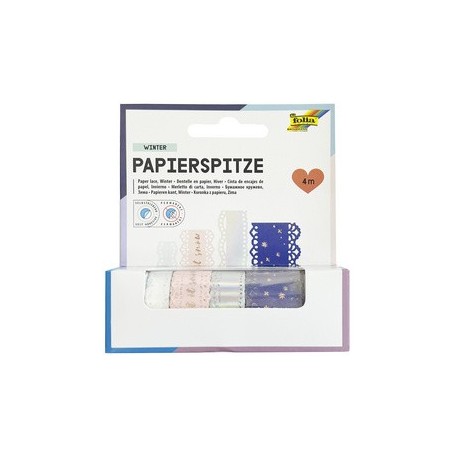 Folia dentelle en papier winter, autocollant
