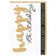 Susy card carte d'anniversaire glitzer "happy"