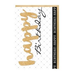 Susy card carte d'anniversaire glitzer "happy"