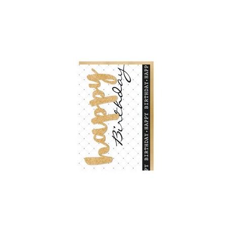Susy card carte d'anniversaire glitzer "happy"