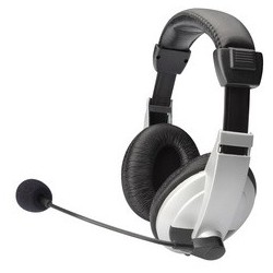 Digitus casque micro stereo multimedia, noir/argent,