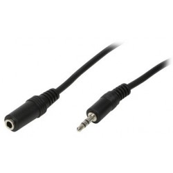 Logilink câble audio, connecteur - prise, 10 m, noir
