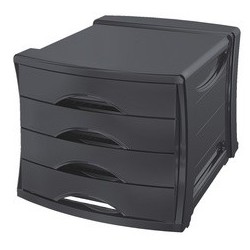 Esselte module de classement vivida, 4 tiroirs, noir