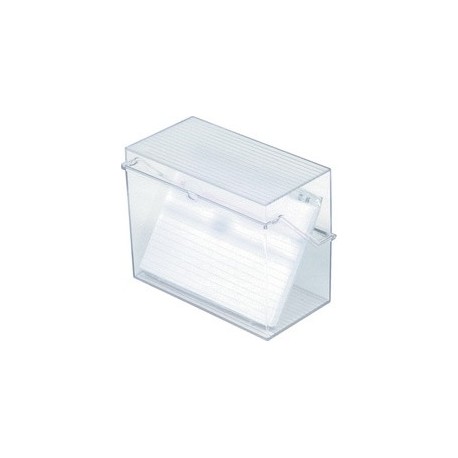 Helit petite boîte à fiches a8 à l'italienne, transparente,
