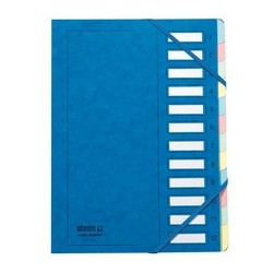 Extendos trieur à élastique série 237, 12 compartiments,bleu