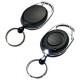 Durable porte-badges avec enrouleur et led, ovale, noir