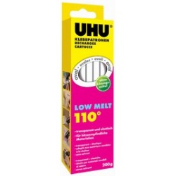 Uhu recharge de colle low melt, 200 g, transparent