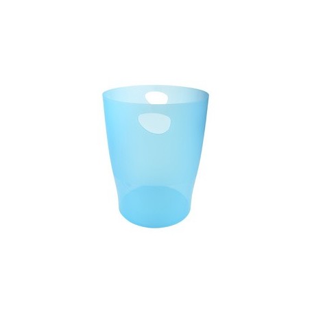 Exacompta corbeille à papier ecobin, 15 litres, turquoise