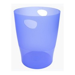 Exacompta corbeille à papier ecobin, 15 litres, bleu glacé
