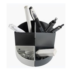 Exacompta pot à crayons "the quarter", noir/gris