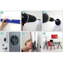 Sigel kit de rechange fixation murale artverum m, noir