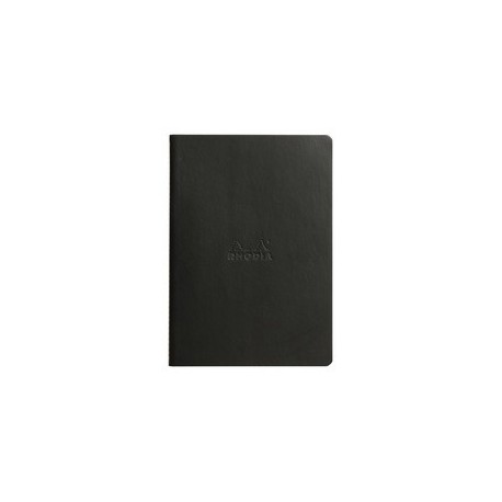 Rhodia carnet piqûre textile rhodiarama, a5, linié, noir