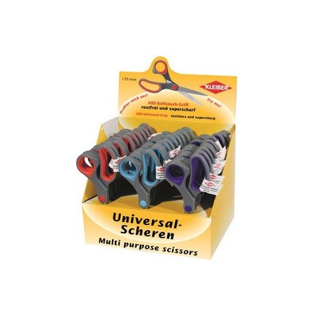 Kleiber ciseaux universels, pointus, présentoir de 30