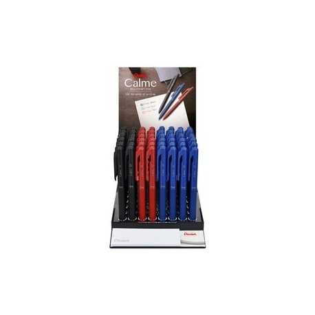 Pentel stylo à bille rétractable calme, 0,35 mm, présentoir
