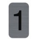 Exacompta plaque de signalisation chiffres "3", 25 x 44 mm