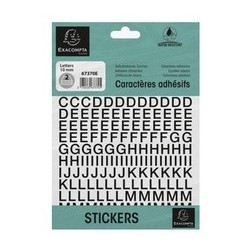 Exacompta lettres auto-adhésives a-z, 30 mm, noir