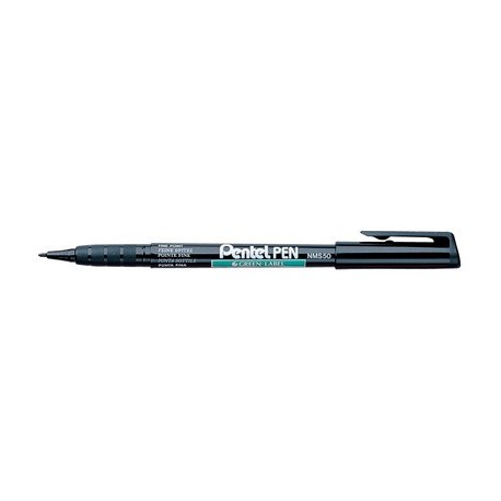 Pentel marqueur permanent green-label nms50, bleu