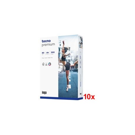 Tecno papier multifonction premium, a4, 80 g/m2, blanc (LOT DE 10)