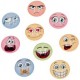 Wedo aimant à visage, en verre, tableau magnétique de 25 (LOT DE 25)