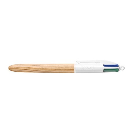 Bic stylo à bille rétractable 4colours wood style