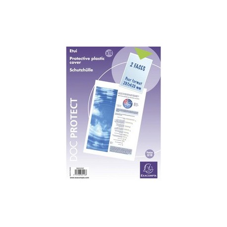 Exacompta etui de poche, pvc, 1 volet, 0,20 mm, 88 x 132 mm