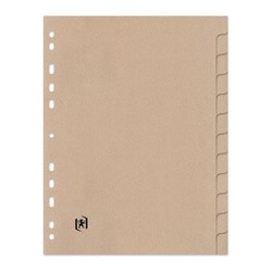 Oxford intercalaires carton touareg, uni, a4, 5 pièces