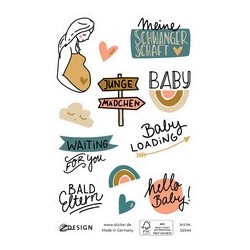 Avery zweckform zdesign sticker creatve "schwangerschaft"