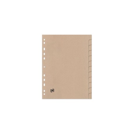 Oxford intercalaires carton touareg, uni, a4, 12 pièces