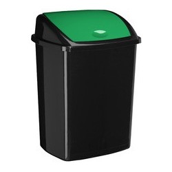 Cep poubelle rossignol, couvercle basculant, noir / vert