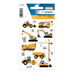 Herma sticker magic "baustellen fahrzeuge", transpuffy